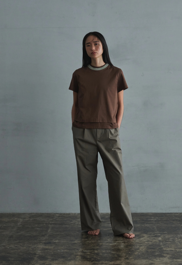 Nicolas Jenson TWO TONE CREW NECK T-SHIRT【SHORT/LADIES】