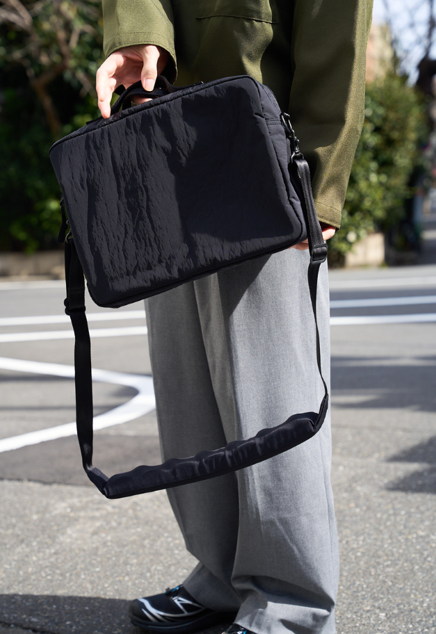 PORTER CLASSIC SHEEN NYLON NEWTON MINI BUSINESS SHOULDER BAG