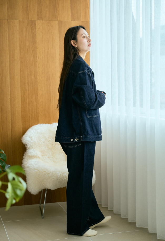 PORTER CLASSIC STEINBECK DENIM PANTS【DARK NAVY/UNISEX 残各1点】