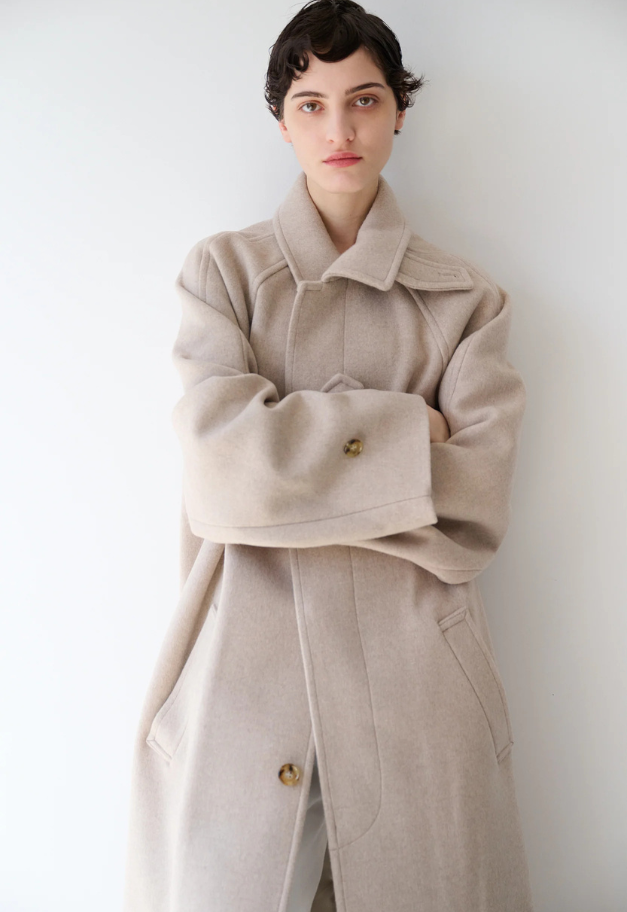 Nicolas Jenson LAMBS WOOL MELTON BAL COLLAR COAT
