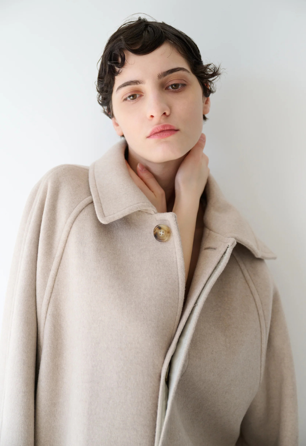 Nicolas Jenson LAMBS WOOL MELTON BAL COLLAR COAT