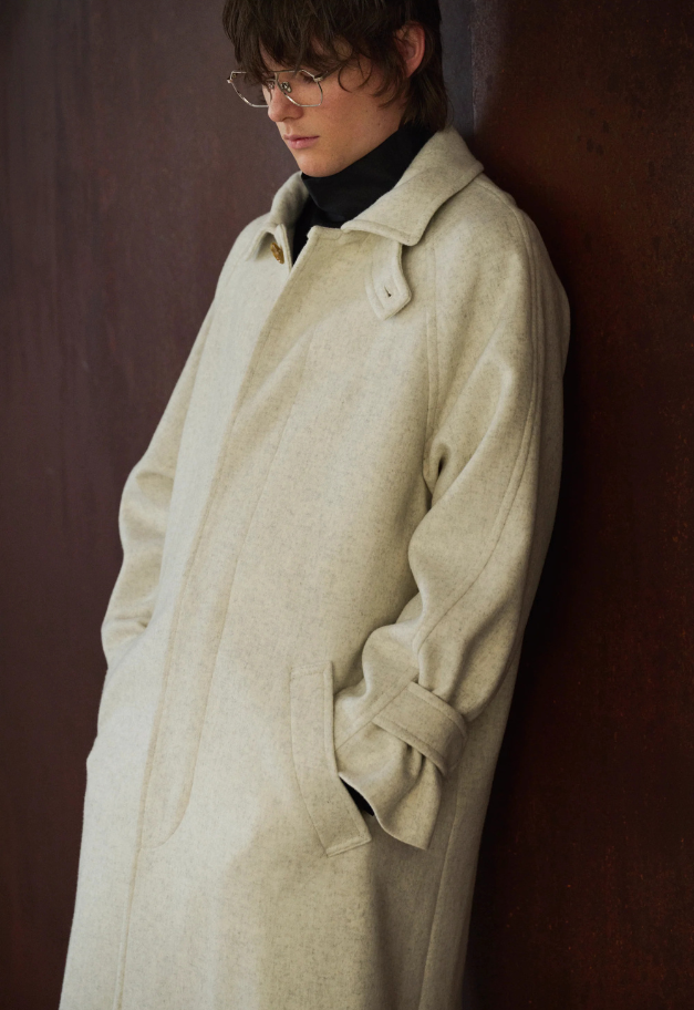 Nicolas Jenson LAMBS WOOL MELTON BAL COLLAR COAT