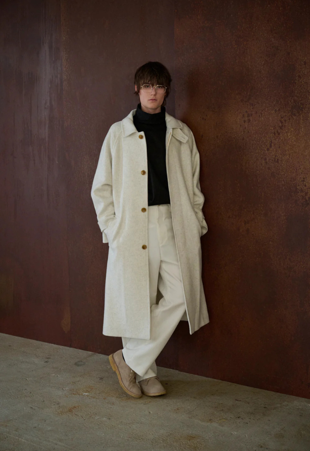 Nicolas Jenson LAMBS WOOL MELTON BAL COLLAR COAT