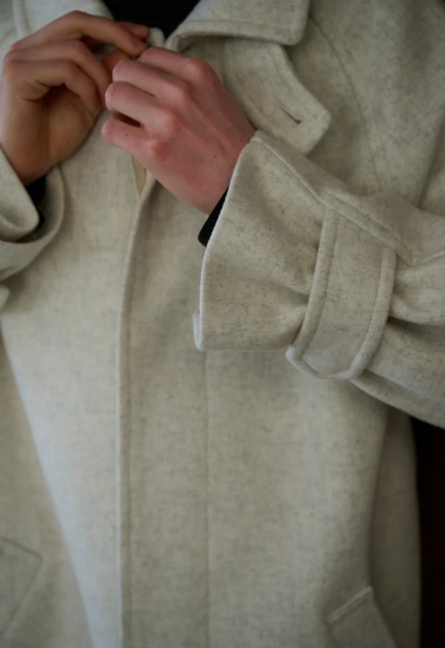 Nicolas Jenson LAMBS WOOL MELTON BAL COLLAR COAT