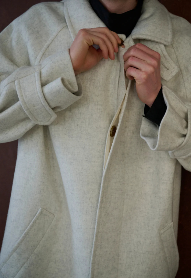 Nicolas Jenson LAMBS WOOL MELTON BAL COLLAR COAT