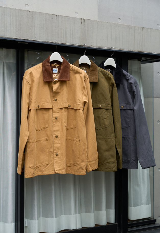 ARMY TWILL DUCK LOGGER JACKET【KHAKI/CHARCOAL/MUSTARD】