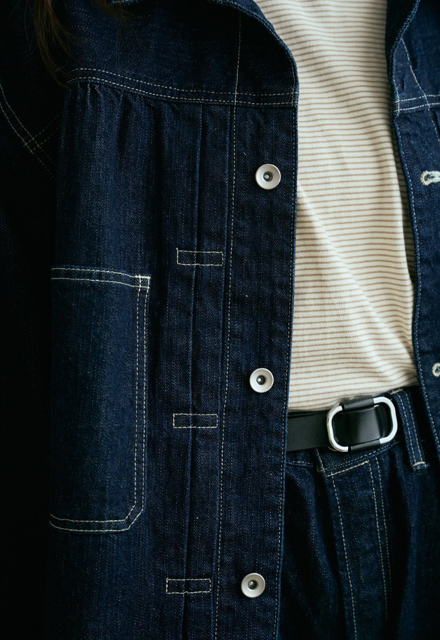 PORTER CLASSIC STEINBECK DENIM JACKET【DARK NAVY/UNISEX 残M1点】