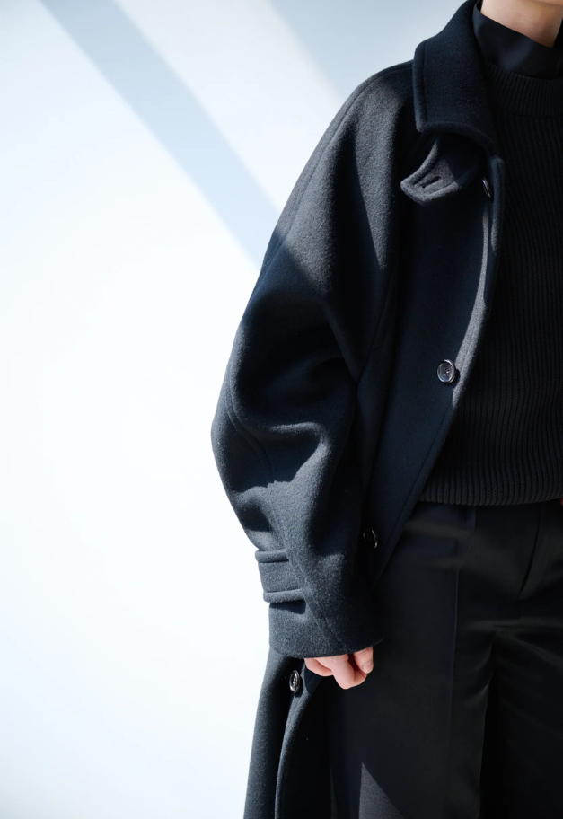 Nicolas Jenson LAMBS WOOL MELTON BAL COLLAR COAT