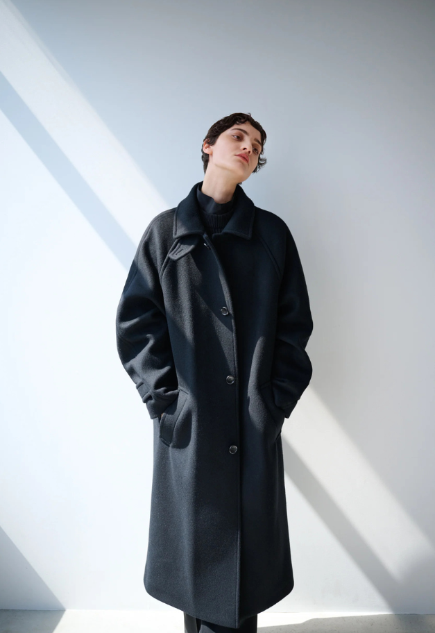 Nicolas Jenson LAMBS WOOL MELTON BAL COLLAR COAT