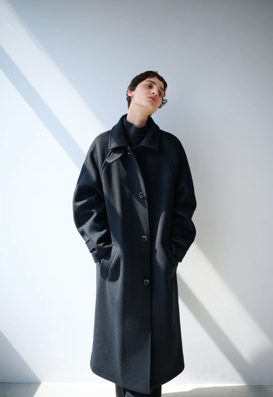 Nicolas Jenson LAMBS WOOL MELTON BAL COLLAR COAT