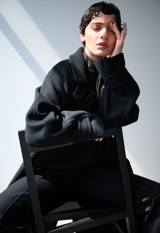 Nicolas Jenson LAMBS WOOL MELTON BAL COLLAR COAT