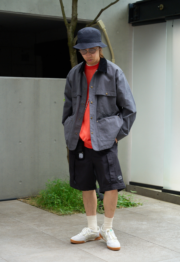 ARMY TWILL DUCK LOGGER JACKET【KHAKI/CHARCOAL/MUSTARD】