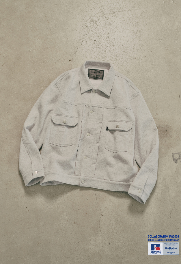 BerBerJin RUSSEL×BerBerJin Pro Cotton Loopback Terry Sweat Trucker Jacket