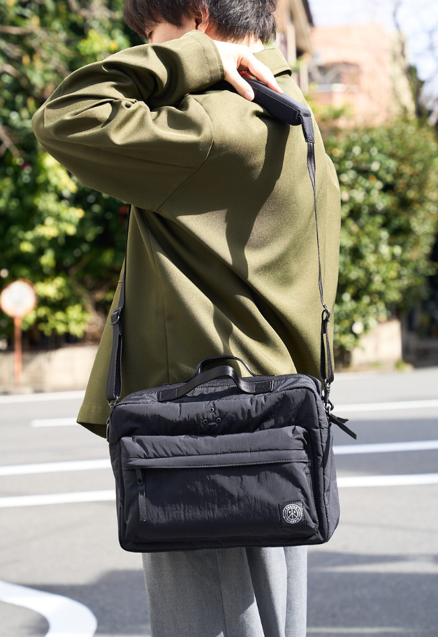 PORTER CLASSIC SHEEN NYLON NEWTON MINI BUSINESS SHOULDER BAG