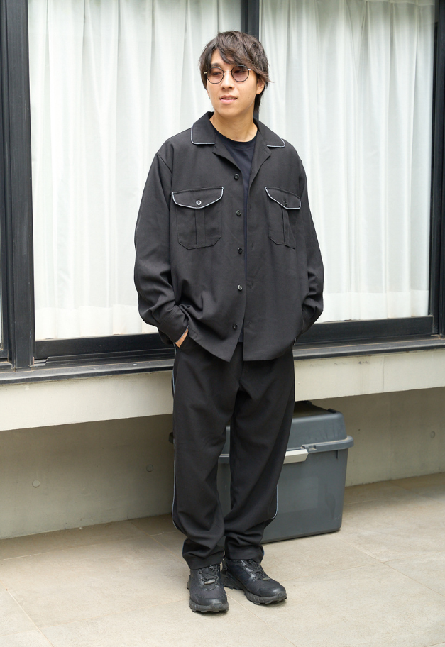 ARMY TWILL TR PARADE SHIRT【NAVY/BLACK】