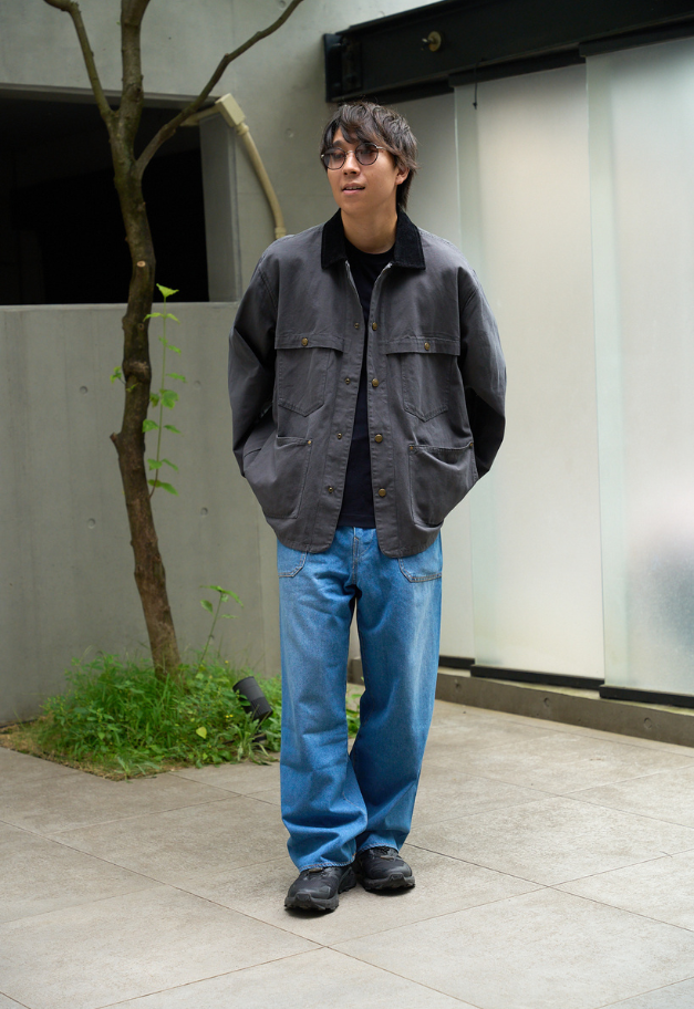 ARMY TWILL DUCK LOGGER JACKET【KHAKI/CHARCOAL/MUSTARD】