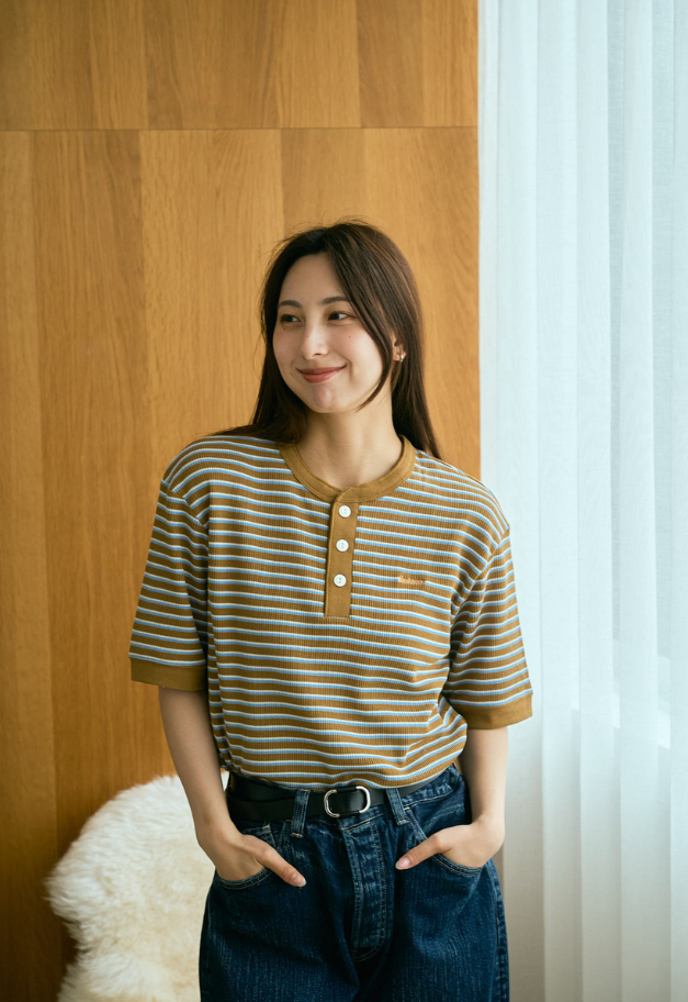 Healthknit Multi Waffle Henlyneck