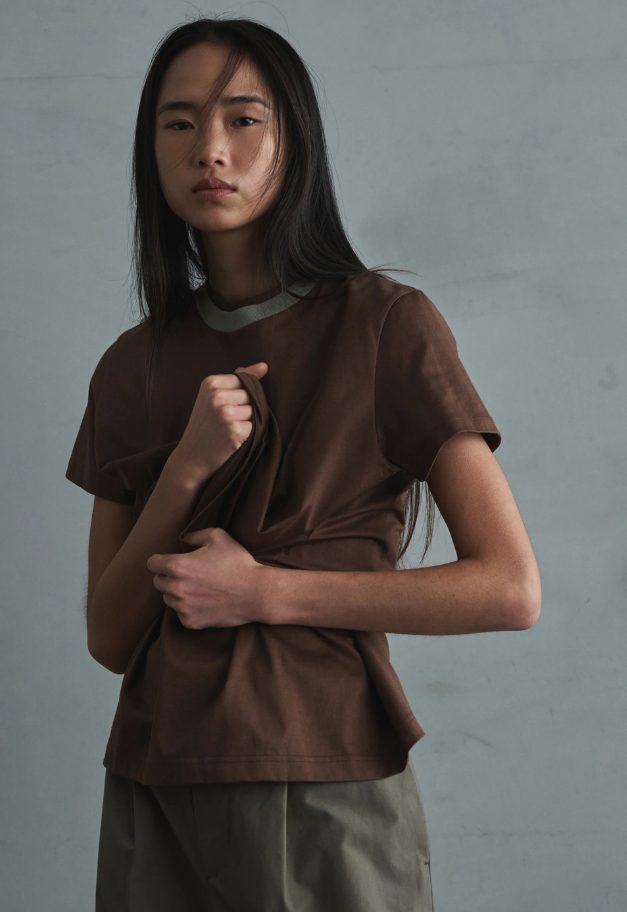 Nicolas Jenson TWO TONE CREW NECK T-SHIRT【SHORT/LADIES】