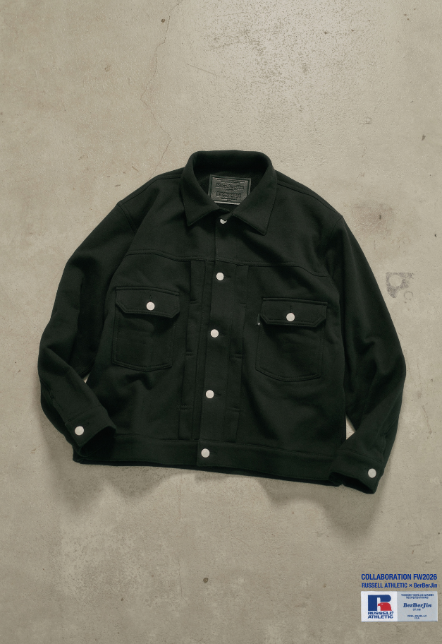 BerBerJin RUSSEL×BerBerJin Pro Cotton Loopback Terry Sweat Trucker Jacket