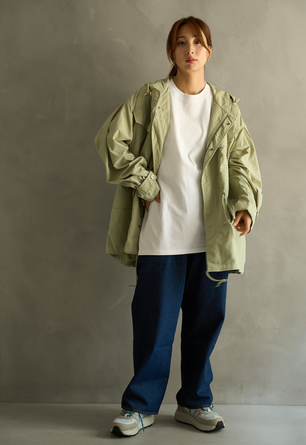 ARMY TWILL Nylon OX Hooded Coat【残り各サイズ1点 WHITE/L.KHAKI】