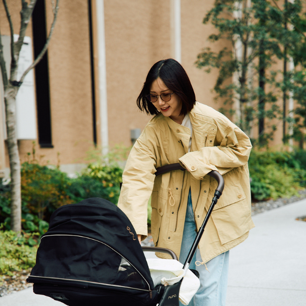 ARMY TWILL COTTON NYLON STAND COAT【UNISEX KHAKI/BEIGE/BLACK】