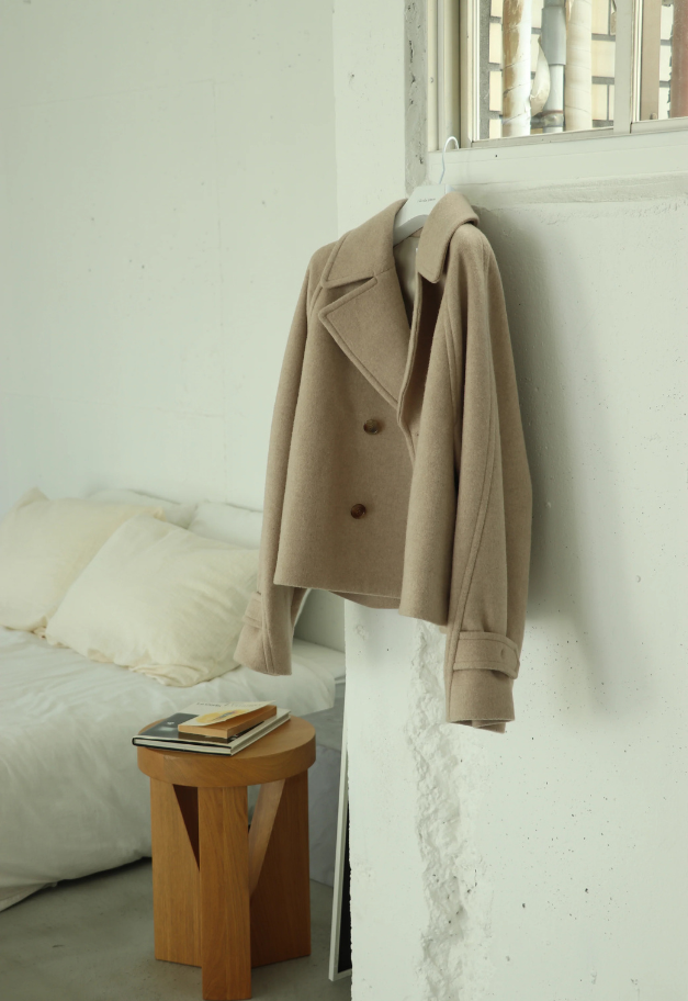 Nicolas Jenson LAMBS WOOL MELTON SHORT RAGLAN COAT