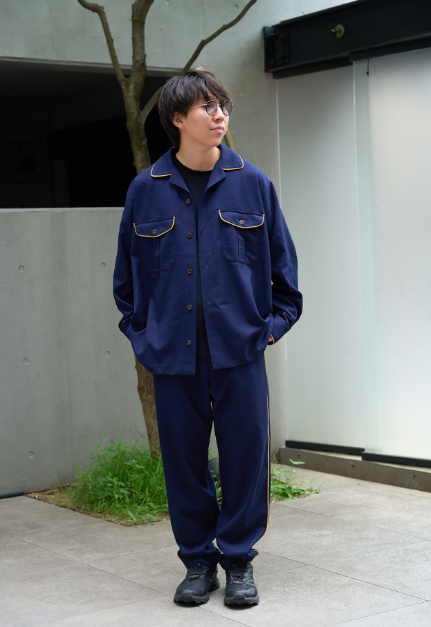 ARMY TWILL TR PARADE SHIRT【NAVY/BLACK】