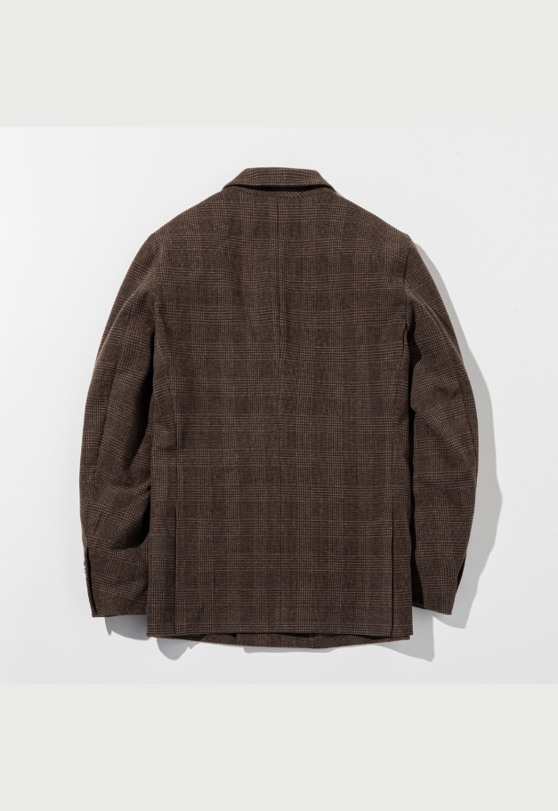 1PIU1UGUALE3 RELAX GLEN CHECK DOUBLE JACKET【予約商品】