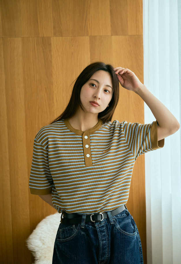 Healthknit Multi Waffle Henlyneck