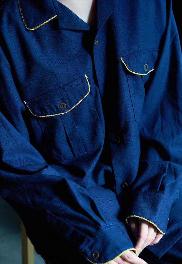 ARMY TWILL TR PARADE SHIRT【NAVY/BLACK】