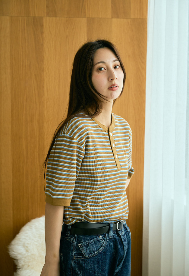 Healthknit Multi Waffle Henlyneck