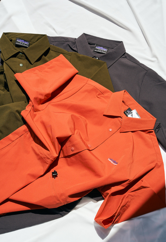 THOUSANDMILE [L's]SHORT SLEEVE SNAP OP NY/PU【残BL/BR/OL 各1点】