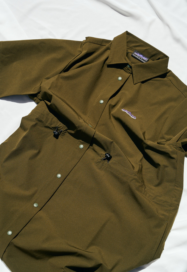 THOUSANDMILE [L's]SHORT SLEEVE SNAP OP NY/PU【残BL/BR 各1点】