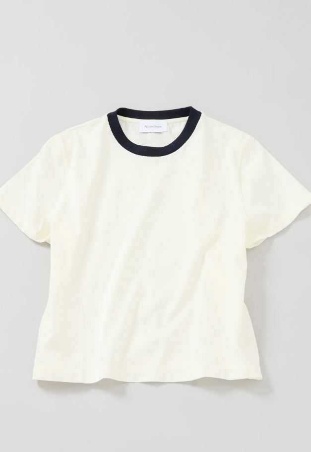 Nicolas Jenson TWO TONE CREW NECK T-SHIRT【SHORT/LADIES】