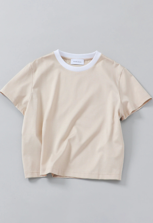 Nicolas Jenson TWO TONE CREW NECK T-SHIRT【SHORT/LADIES】