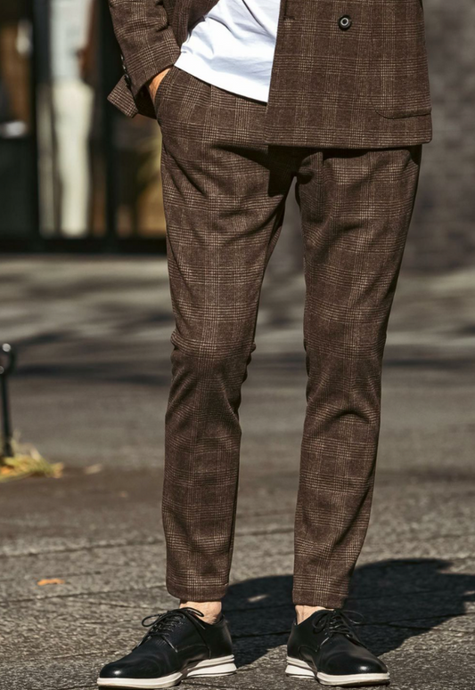 1PIU1UGUALE3 RELAX GLEN CHECK SLACKS【予約商品】