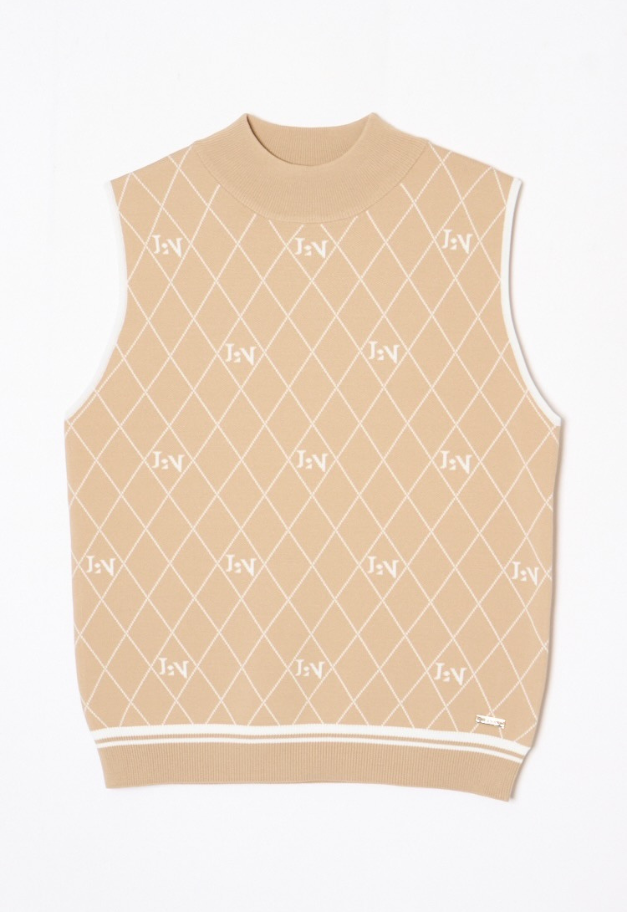 LE.NAN Logo Mock-neck Sleeveless Knit