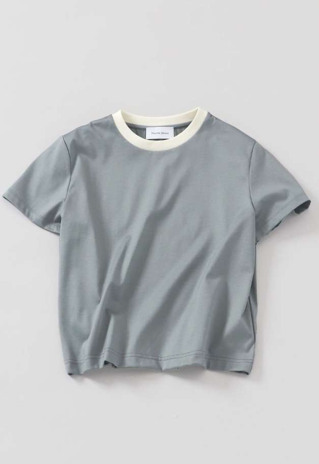 Nicolas Jenson TWO TONE CREW NECK T-SHIRT【SHORT/LADIES】