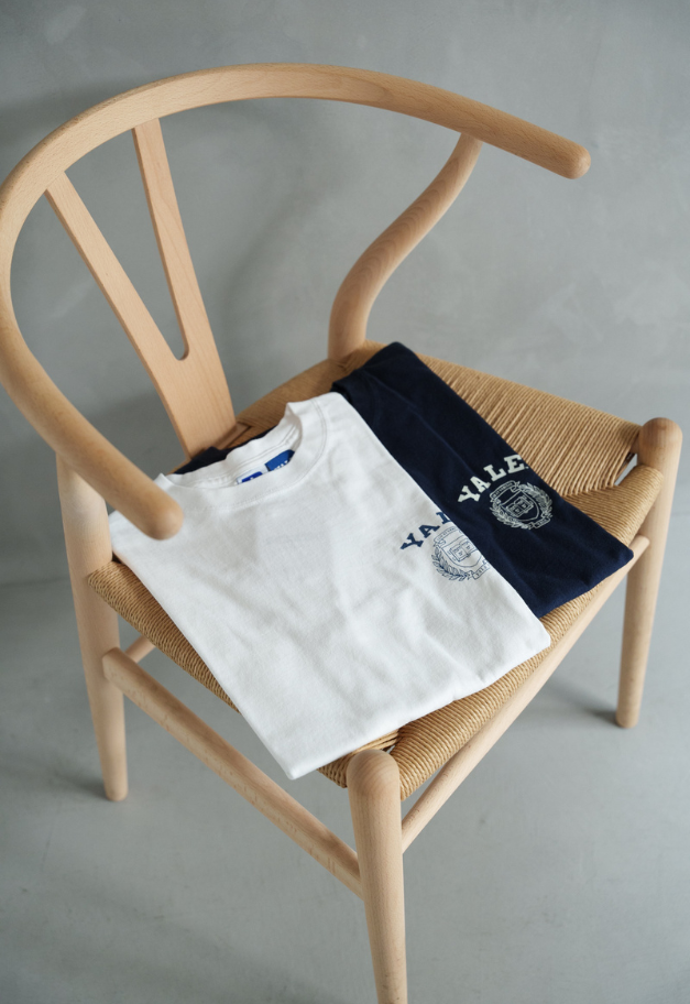 RUSSELL ATHLETIC Yale University Bookstore Jersey S/S Crew T【残りわずか WHITE/NAVY】