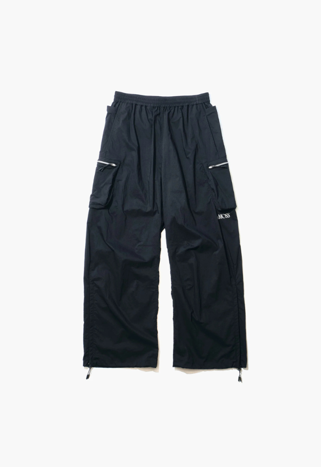 &MOSS STRETCH ZIP PANTS【BLACK/BEIGE】