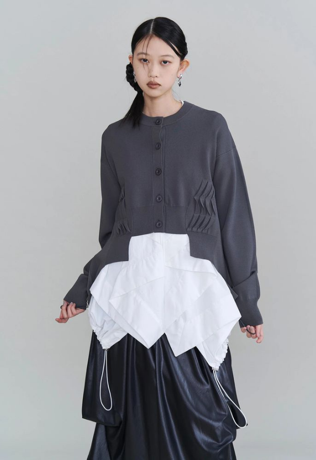 UN3D. PLEATS DOCKING KNIT CD