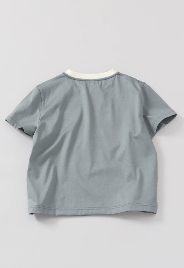 Nicolas Jenson TWO TONE CREW NECK T-SHIRT【SHORT/LADIES】