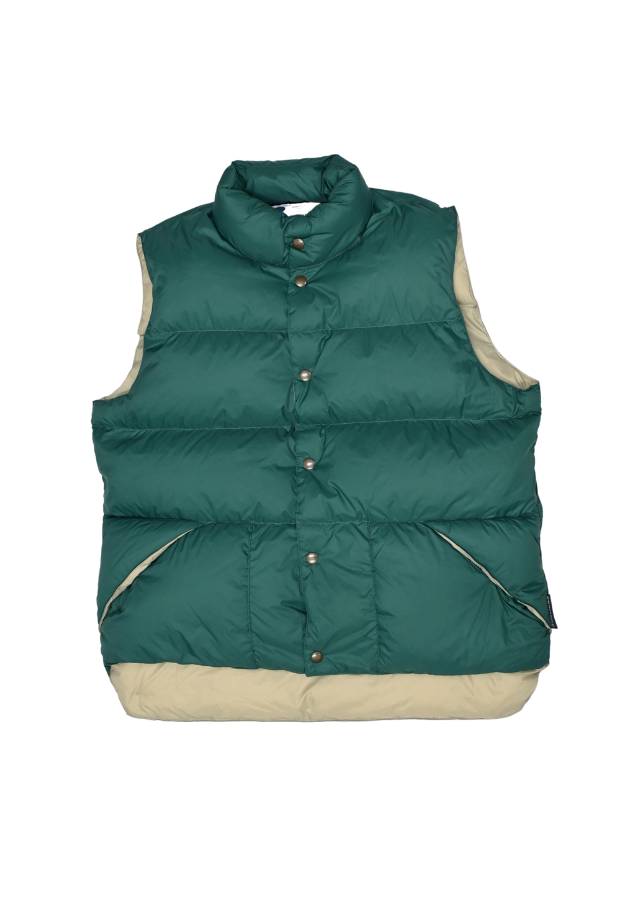 ◆[バイバック保証] RUSSELL ATHLETIC Recycled Down Vest【残りMOSS/L/1点】