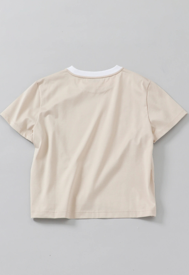 Nicolas Jenson TWO TONE CREW NECK T-SHIRT【SHORT/LADIES】