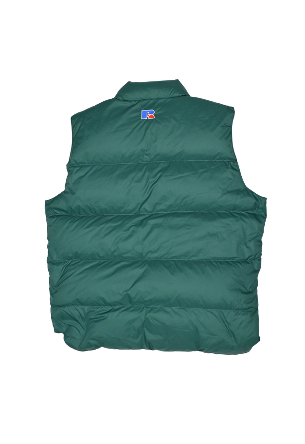 ◆[バイバック保証] RUSSELL ATHLETIC Recycled Down Vest【残りMOSS/L/1点】