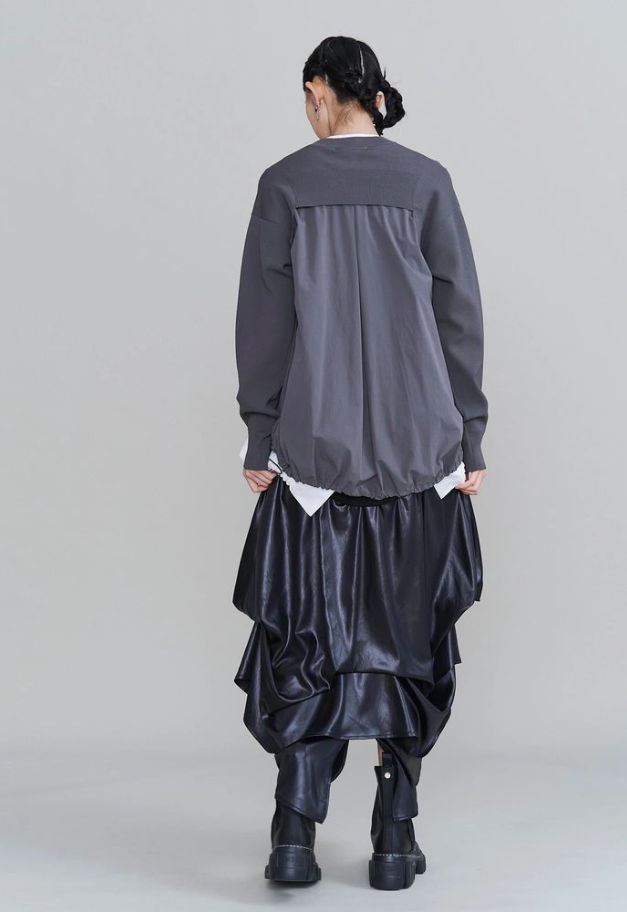 UN3D. PLEATS DOCKING KNIT CD