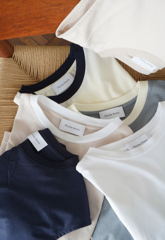 Nicolas Jenson TWO TONE CREW NECK T-SHIRT【REGULAR/UNISEX】
