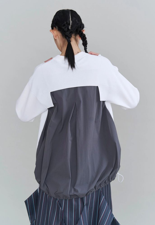 UN3D. PLEATS DOCKING KNIT CD