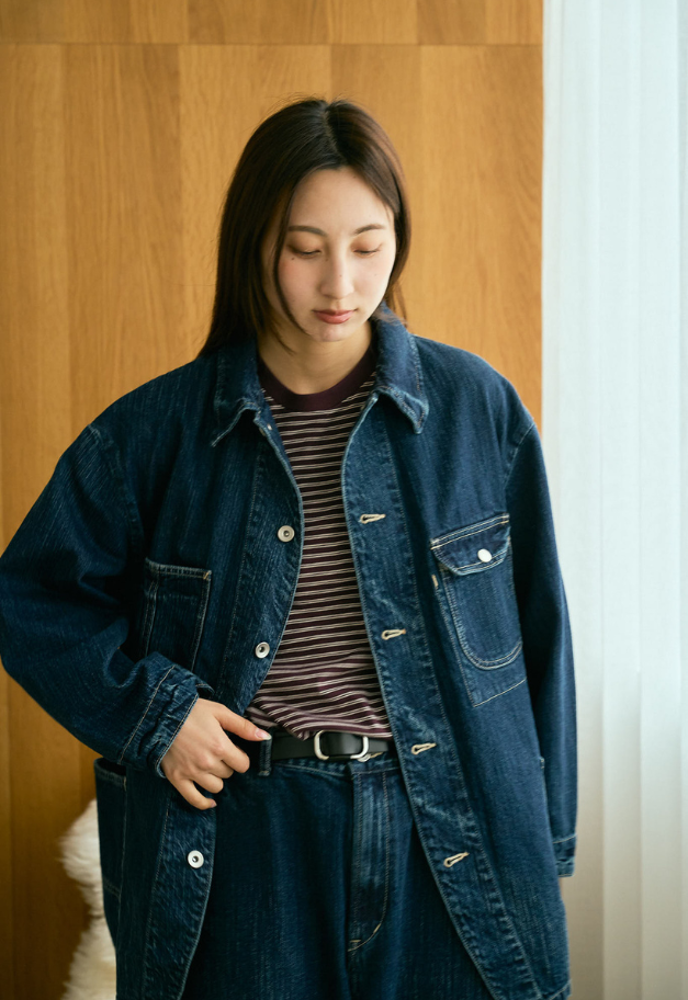 PORTER CLASSIC STEINBECK DENIM COVERALLS【NAVY/UNISEX  残S1点】
