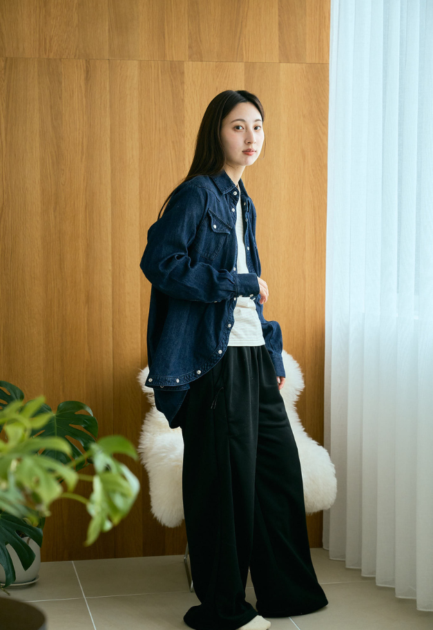 ANREALAGE BALL LIGHT DENIM SHIRT【UNISEX】